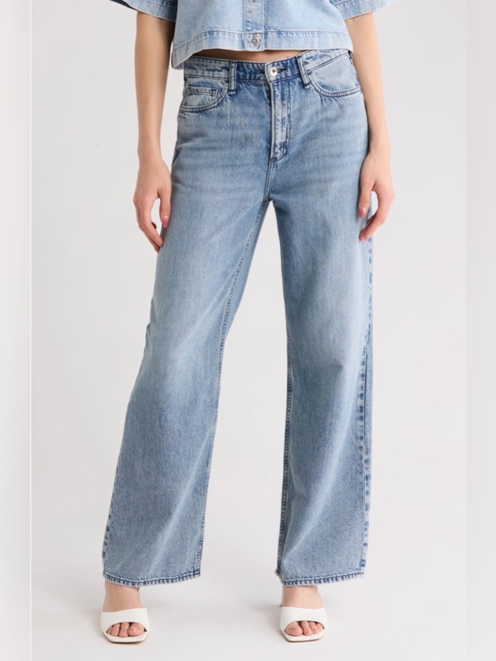 Rag & Bone Cloud Lori Wide Leg Jeans